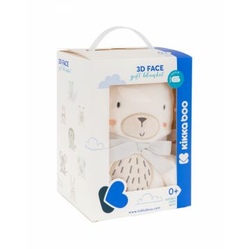 Paturica moale 75x100 cm KikkaBoo Baby blanket 3D My Teddy