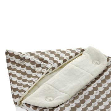 Paturica multifunctionala din bumbac BabyJem Swaddle Brown Fishes