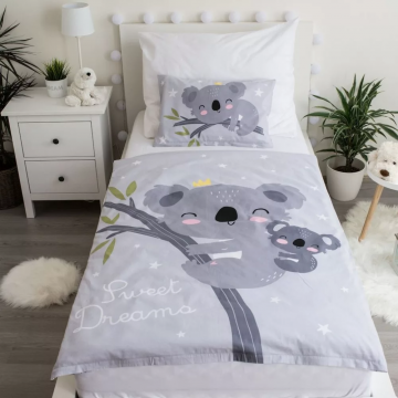 Set lenjerie pat copii 100x135 + 40x60 Koala Sweet Dreams Baby SunCity