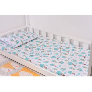 Lenjerie 3 piese model Ursuleti pentru pat 90x200 cm
