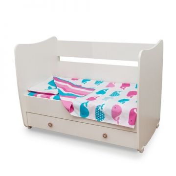 Lenjerie de pat pentru copii Whale, U-grow, 3 piese, bumbac, multicolor