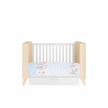 Lenjerie patut cu 7 piese bufnite pe albastru 084