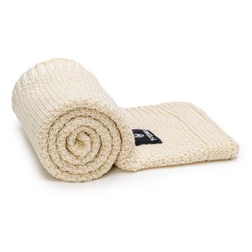 Pătură pentru copii bej din bumbac tricotată 80x100 cm Spring – T-TOMI
