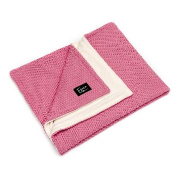 Pătură tricotată pentru copii ESECO Winter, 80 x 100 cm, roz