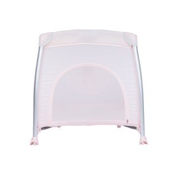 Patut pliabil KikkaBoo cu doua nivele si accesorii incluse Dreamy Bear Pink