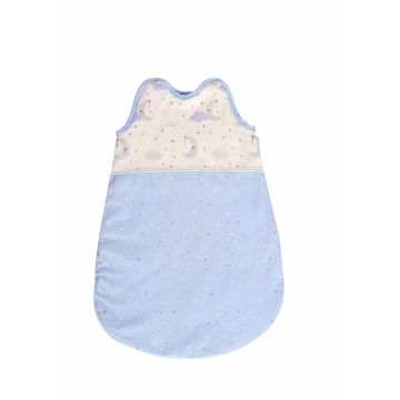 Sac de dormit de vara 0-6 luni cu broderie Blue Moons Stars