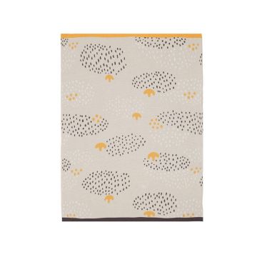 Cuvertură din bumbac pentru copii Södahl Raindrops, 80 x 100 cm, bej - portocaliu