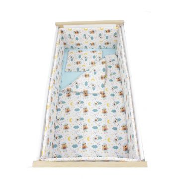 Lenjerie 5 piese, Ursuletul Zzz, multicolor, 120x60 cm Lenjerie 5 piese, Ursuletul Zzz, multicolor, 120x60 cm
