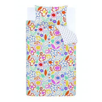 Lenjerie de pat din bumbac pentru copii 200x135 cm Blomme Floral - Pineapple Elephant