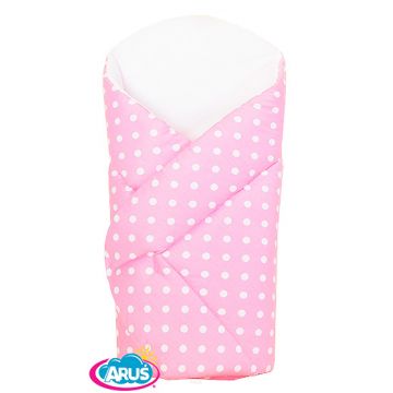 Paturica de infasat multifunctionala standard 80x80 cm Pink Polka Dots