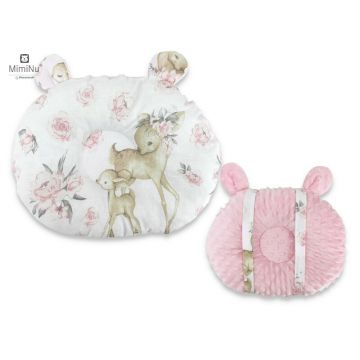 Perna bebelusi MimiNu multifunctionala Ursulet Minky Pink Sweet Deer Pink