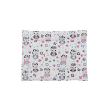 Perna slim, bumbac, Bufnite mici, multicolor, 37 x 28 cm