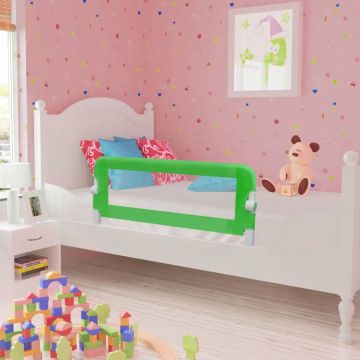 vidaXL Balustradă de pat protecție copii, 2 buc., verde, 102 x 42 cm