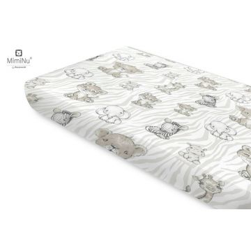Cearceaf cu elastic din bumbac Miminu 160x80 cm Safari Beige