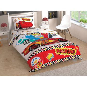 Lenjerie de pat Tac 3 piese Disney Cars Kachow