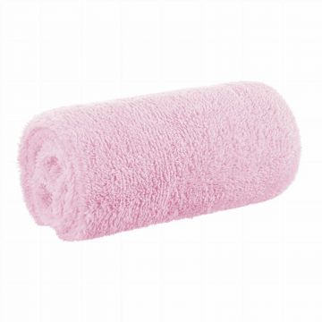 Paturica pufoasa pentru copii din fleece 80 x 100 cm Pink Bocioland