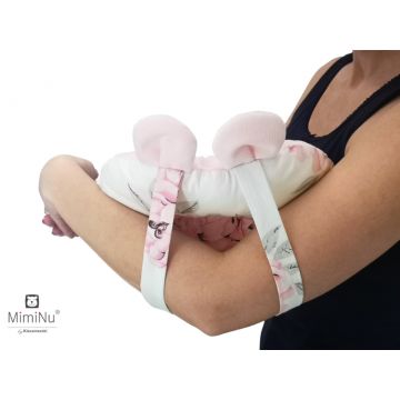 Perna bebelusi MimiNu Ursulet Multifunctionala Tesatura pufoasa minky si bumbac Colectia Royal Minky Beige