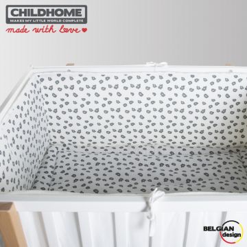 Protectie patut Childhome 35x340 cm Jerse leopard