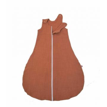 Sac de dormit copii 0.3 tog din muselina KidsDecor Summer Toffee 85 cm