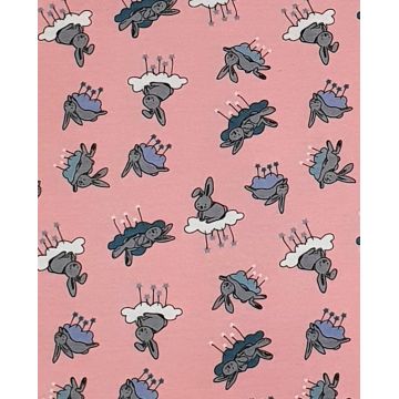Sac de dormit copii 0.8 tog KidsDecor Bunny Pink 95 cm