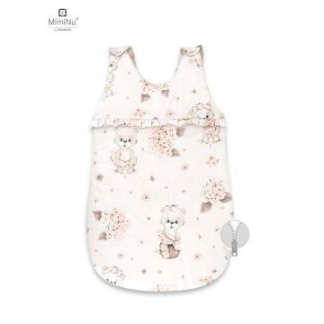 Sac de dormit pentru bebelusi MimiNu Design Powdery Pink Ballerina 0-6 luni