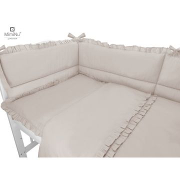 Set lenjerie patut 5 piese MimiNu 120x60 cm Royal Beige