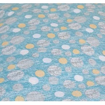 Set protectii patut Bubble Blue KidsDecor din bumbac 60x120 cm