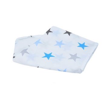 Scutec multifunctional din muselina 70x80 cm Blue Stars