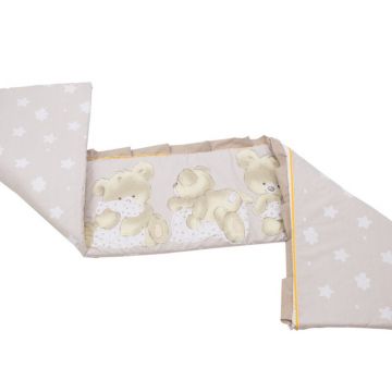 Aparatoare laterala Babyneeds pentru patut 120x60 cm Teddy Hug Maro M1