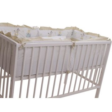 Aparatoare laterala Babyneeds pentru patut 120x60 cm Teddy Play Bej M2