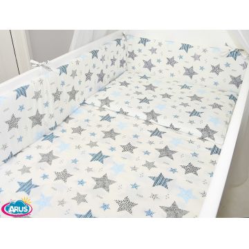 Cearceaf cu elastic 120x60 cm Blue Stars 147