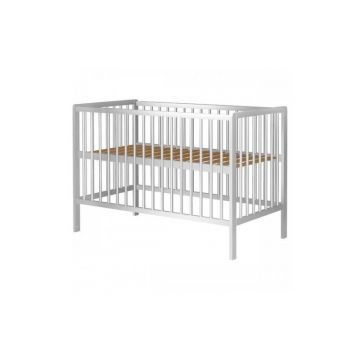 Hubners - Patut copii din lemn Dominic 120x60 cm alb