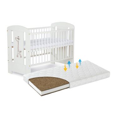 Patut Klups Safari Giraffe Alb + Saltea 10 MyKids MyDreams II