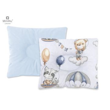Perna bebelusi profilata MimiNu cu doua fete 23x26 cm Velvet Parachutes Blue