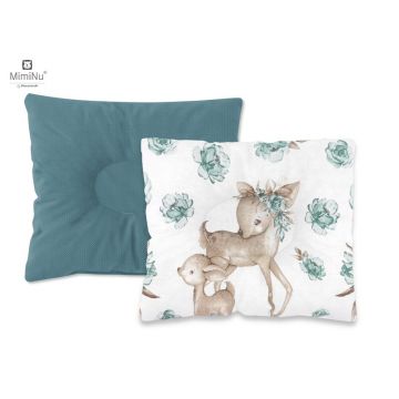 Perna bebelusi profilata MimiNu cu doua fete 23x26 cm Velvet Sweet Deer Mint