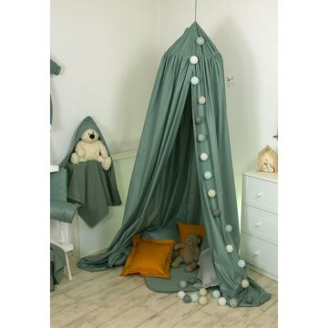 AMY - Baldachin Pure Multifunctional, Suspendat din Bumbac, 320x250 cm, Verde