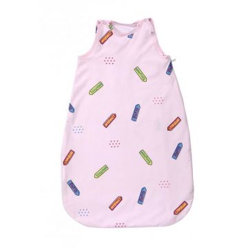 Lorelli - Sac de dormit de iarna, 80 cm, bumbac ranforce, Traveling Pink