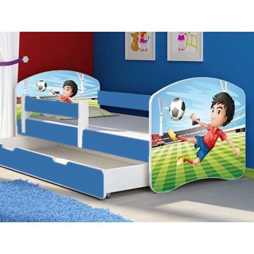 MyKids - Patut tineret Fotball cu sertar si saltea 140x70