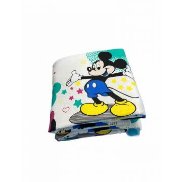 Aparatori laterale protectii laterale pat pufoase 120x60 cm h35cm Deseda Mickey si Minnie pe alb