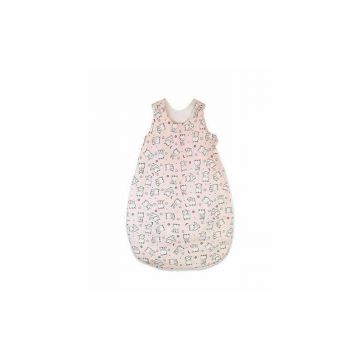 KidsDecor - Sac de dormit fara maneci Baby bear 60 cm din Bumbac, 60x23 cm, 0-3 luni, Tog 2.5, Roz