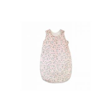 KidsDecor - Sac de dormit fara maneci Baby bear 70 cm din Bumbac, 70x30 cm, 3-9 luni, Tog 1.0, Roz