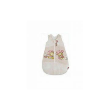 KidsDecor - Sac de dormit fara maneci Hai la joaca 60 cm din Bumbac, 60x23 cm, 0-3 luni, Tog 2.5, Roz