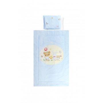 Set lenjerie pat bumbac ranforce 4 piese Bear Party