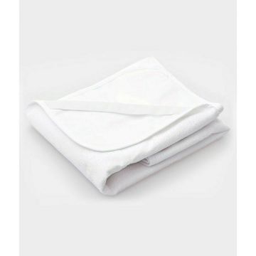 Cearceaf cu elastic, Sensillo, Impermeabil, Din bumbac si PVC, 140 x 70 cm, 0 luni+, Alb