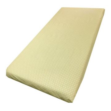 Cearsaf cu elastic pe colt 120x60 cm cu imprimeu - bulinute bej