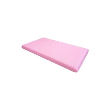 Cearsaf cu elastic pe colt cu imprimeu Bulinute roz-160*80 cm