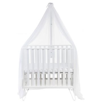 Childhome - Suport baldachin , Din fag, Cu plasa de tantari, Alb