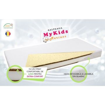 Saltea fibra cocos MyKids Merinos 120x60x10 (cm)