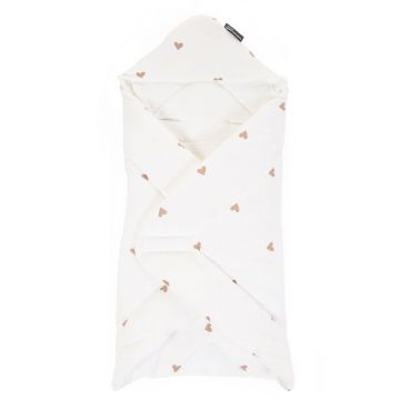 Childhome - Paturica de infasat Jerse/Muselina 75x75 cm, Inimioare