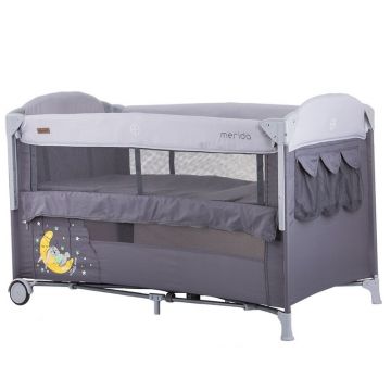 Chipolino - Patut pliabil Merida platinum cu laterala culisanta